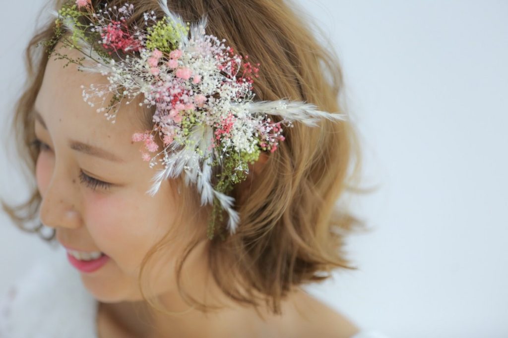 ショートヘアの花嫁さまへ 素敵なヘアアレンジのご紹介 静岡の