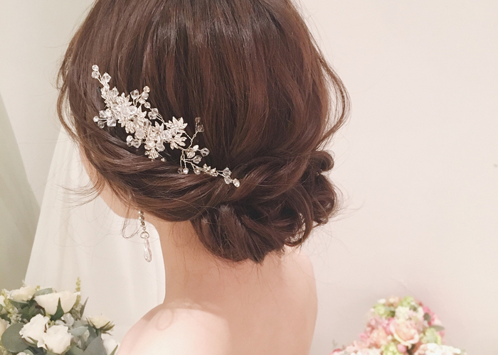 ウェディングドレスのヘアスタイル Br アップ編 静岡の結婚